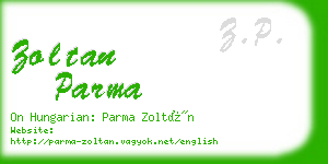 zoltan parma business card